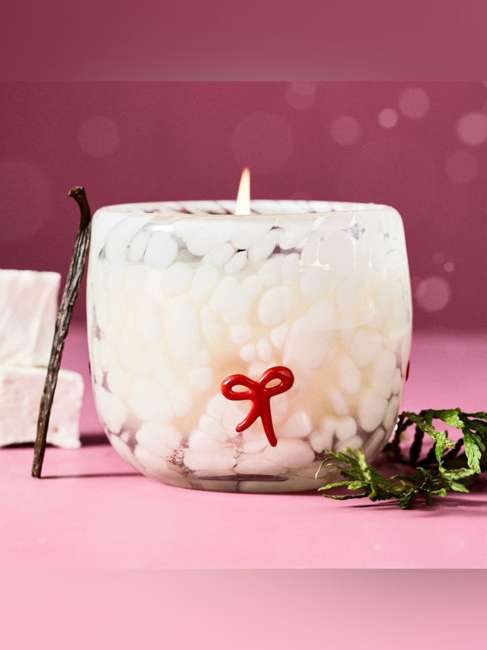 empty jar ANTHROPOLOGIE Bow Icon Candle